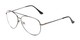 Angle of The Miller Multifocal Reader in Grey, Women's and Men's Aviator Reading Glasses
