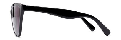 Side of The Mimosa Bifocal Reading Sunglasses in Black with Smoke