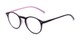 Angle of The Mint in Black and Purple, Women's and Men's Round Reading Glasses
