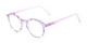 Angle of The Misha in Purple/Pink, Women's Round Reading Glasses