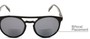 Detail of The Moby Bifocal Reading Sunglasses in Black with Smoke