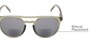 Detail of The Moby Bifocal Reading Sunglasses in Green with Smoke