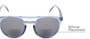 Detail of The Moby Bifocal Reading Sunglasses in Blue with Smoke