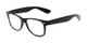 Angle of The Mooresville in Glossy Black, Women's and Men's Retro Square Reading Glasses