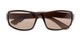 Folded of The Oaklie Bifocal Reading Sunglasses in Brown with Amber