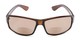 Front of The Oaklie Bifocal Reading Sunglasses in Brown with Amber