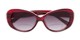 Folded of The Olive Bifocal Reading Sunglasses in Red with Smoke