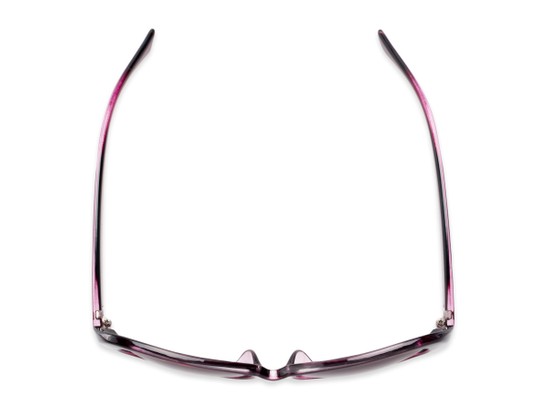Overhead of The Olive Bifocal Reading Sunglasses in Purple with Smoke