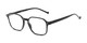 Angle of The Ollie in Black, Women's and Men's Square Reading Glasses