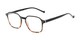 Angle of The Ollie in Black/Tortoise Fade, Women's and Men's Square Reading Glasses
