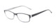 Angle of The Opal in Grey Glitter, Women's Rectangle Reading Glasses