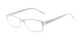 Angle of The Opal in Silver Glitter, Women's Rectangle Reading Glasses