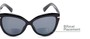 Detail of The Ophelia Bifocal Reading Sunglasses in Glossy Black with Smoke