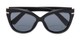 Folded of The Ophelia Bifocal Reading Sunglasses in Matte Black with Smoke