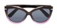 Folded of The Ophelia Bifocal Reading Sunglasses in Glossy Brown/Purple with Smoke