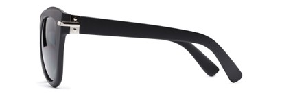 Side of The Ophelia Bifocal Reading Sunglasses in Matte Black with Smoke