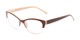 Angle of The Orchid in Tan and Brown, Women's Cat Eye Reading Glasses