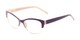 Angle of The Orchid in Tan and Purple, Women's Cat Eye Reading Glasses