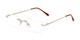 Angle of The Orion in Gold, Women's and Men's Rectangle Reading Glasses
