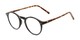 Angle of The Ormand in Black/Matte Brown Tortoise, Women's and Men's Round Reading Glasses