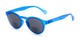 Angle of The Ortiz Bifocal Reading Sunglasses in Blue with Smoke, Women's and Men's Round Reading Sunglasses
