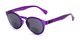 Angle of The Ortiz Bifocal Reading Sunglasses in Purple with Smoke, Women's and Men's Round Reading Sunglasses