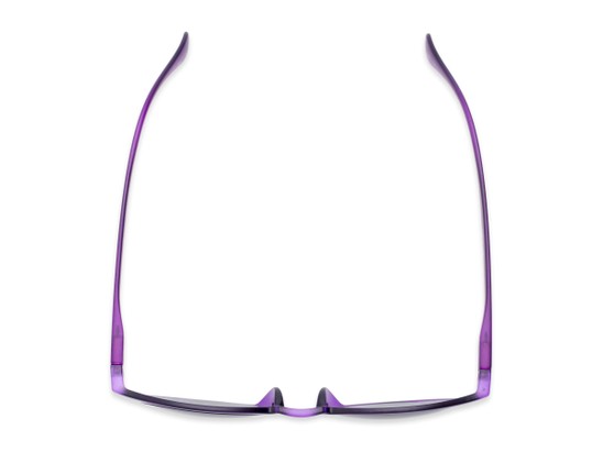 Overhead of The Ortiz Bifocal Reading Sunglasses in Purple with Smoke