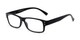 Angle of The Otto Computer Reader in Black, Women's and Men's Rectangle Reading Glasses