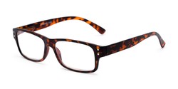 Angle of The Otto Computer Reader in Tortoise, Women's and Men's Rectangle Reading Glasses