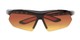 Folded of The Outback Driving Bifocal Reading Sunglasses in Black/Red with Amber