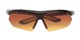 Folded of The Outback Driving Bifocal Reading Sunglasses in Black/Yellow with Amber