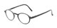 Angle of The Overland in Black, Women's and Men's Round Reading Glasses