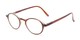 Angle of The Overland in Brown, Women's and Men's Round Reading Glasses