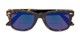 Folded of The Pacey Bifocal Reading Sunglasses in Glossy Tortoise with Blue Mirror