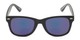Front of The Pacey Bifocal Reading Sunglasses in Matte Black with Blue Mirror