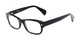 Angle of The Parker Customizable Reader in Black, Women's and Men's Retro Square Reading Glasses