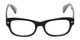 Front of The Parker Customizable Reader in Black and Tortoise
