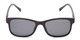 Front of The Peace Polarized Magnetic Bifocal Reading Sunglasses in Black with Smoke
