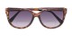 Folded of The Penelope Bifocal Reading Sunglasses in Tortoise/Gold with Smoke
