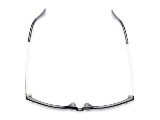 Overhead of The Penelope Bifocal Reading Sunglasses in Black/Silver with Smoke