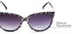Detail of The Penelope Bifocal Reading Sunglasses in White Zebra/Silver with Smoke