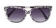 Folded of The Penelope Bifocal Reading Sunglasses in White Zebra/Silver with Smoke