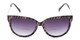 Front of The Penelope Bifocal Reading Sunglasses in Tan Zebra/Silver with Smoke