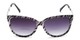 Front of The Penelope Bifocal Reading Sunglasses in White Zebra/Silver with Smoke