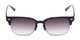 Front of The Pepper Reading Sunglasses in Glossy Black/Silver with Smoke