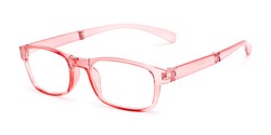 Angle of The Perkins Folding Reader in Red, Women's and Men's Rectangle Reading Glasses