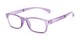 Angle of The Perkins Folding Reader in Purple, Women's and Men's Rectangle Reading Glasses