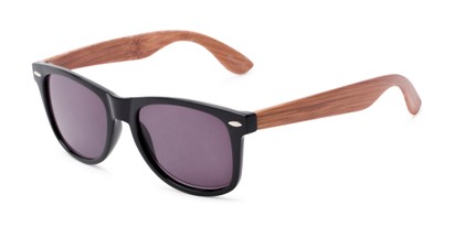 Angle of The Persimmon Reading Sunglasses in Black/Brown with Smoke, Women's and Men's Retro Square Reading Sunglasses