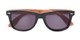 Folded of The Persimmon Reading Sunglasses in Black/Brown with Smoke