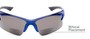 Detail of The Phoenix Bifocal Reading Sunglasses in Blue with Smoke
